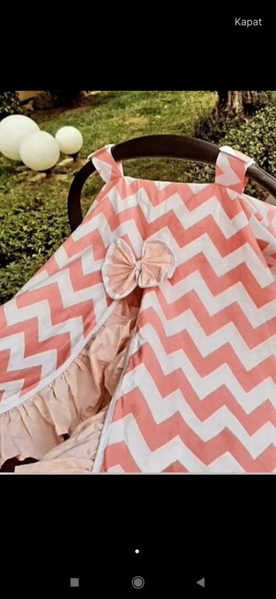 Pembe Desenli puset örtüsü - Görsel 4