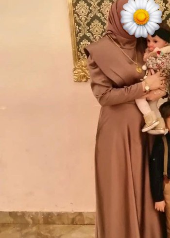 Uzun Kollu Mor Drapeli Abiye Elbise - Görsel 2