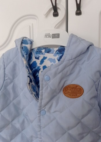 Kapüşonlu Mavi erkekÇocuk Mont - Görsel 4