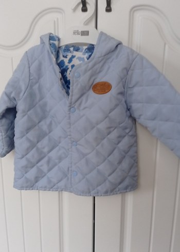 Kapüşonlu Mavi erkekÇocuk Mont - Görsel 5