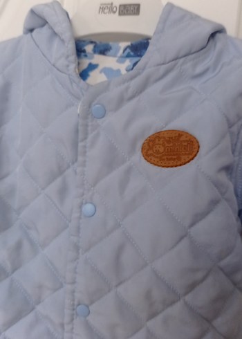 Kapüşonlu Mavi erkekÇocuk Mont - Görsel 3