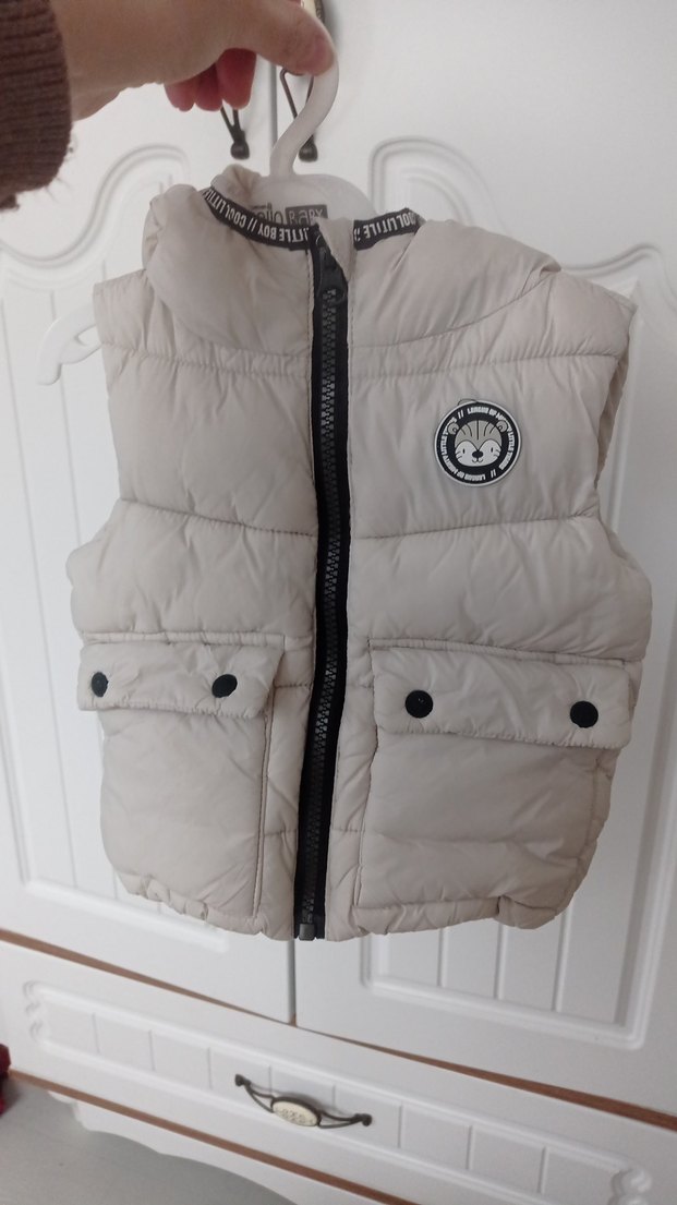 Erkek Çocuk Gri Düğmeli Yelek - Görsel 3