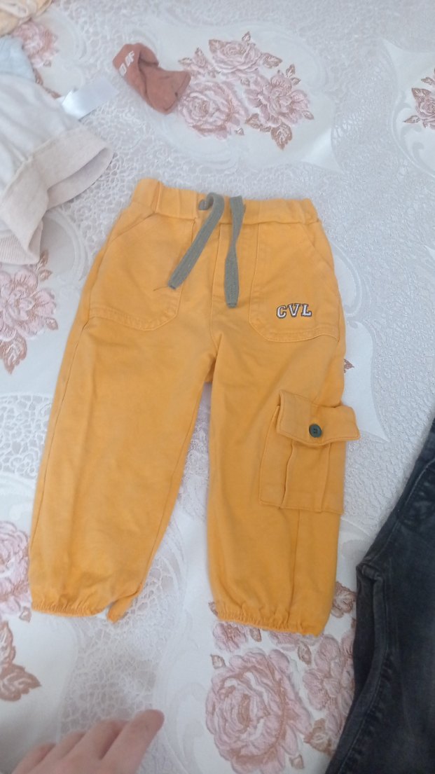 Sarı Rahat Kesim Erkek Çocuk Pantolonu - Görsel 3