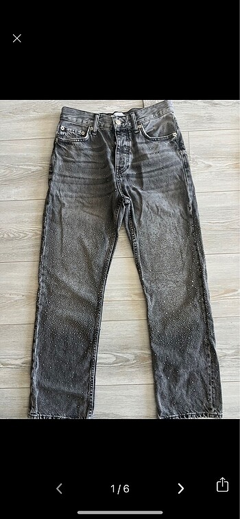 Zara taşlı jean
