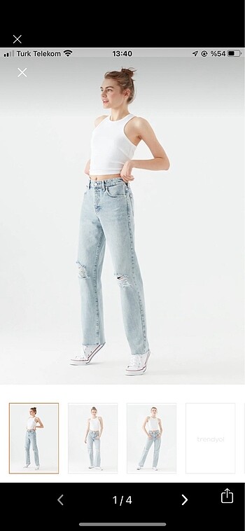 xs Beden Mavi jean