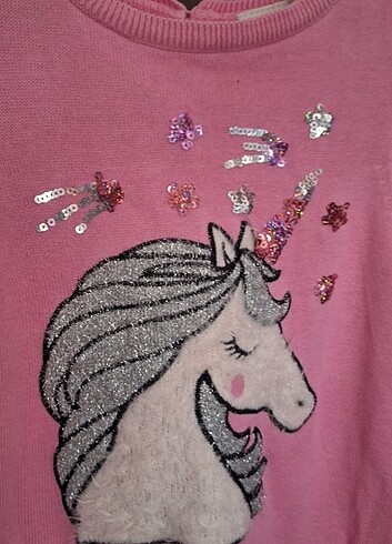 Çocuk lc unicorn triko elbise 