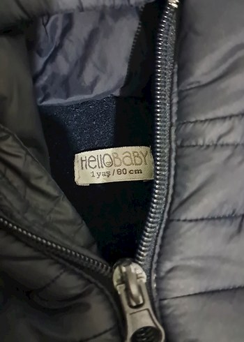 Erkek Çocuk Kapüşonlu Koyu Gri Mont - Görsel 2