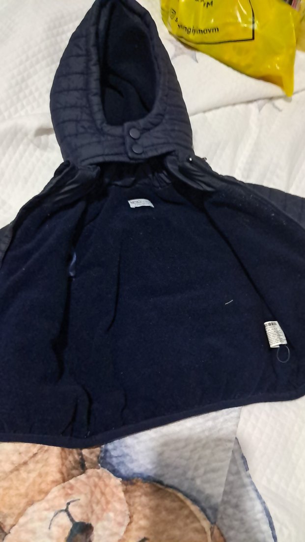 Erkek Çocuk Kapüşonlu Koyu Gri Mont - Görsel 4