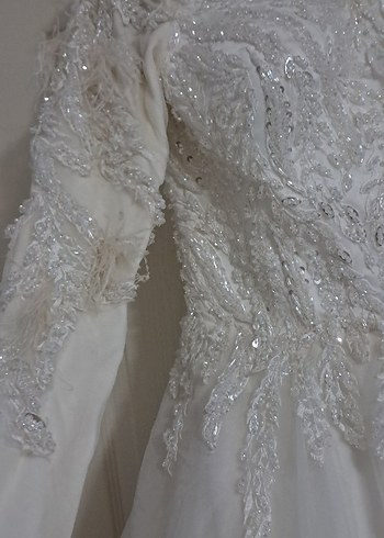 Uzun Kollu, A Kesim Tesettür Gelinlik - Görsel 5