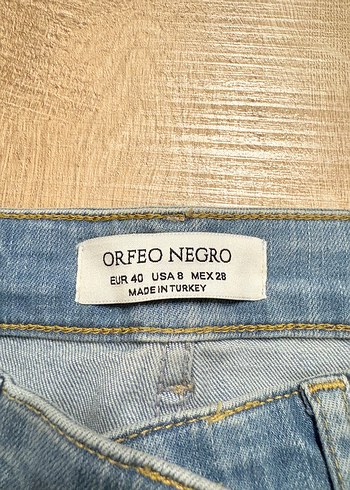 40 Beden Orfeo negro mavi skinny jean