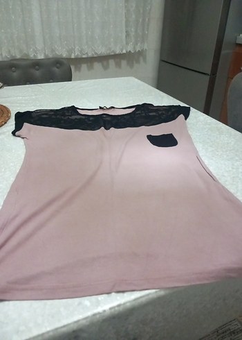 Dantel Detaylı Pembe Kadın Bluz