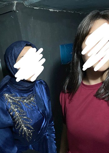 38 Beden lacivert Renk Abiye Elbise