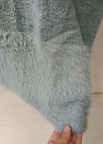 Mavi, Örgü, Uzun Kollu Kadın Kazak - Görsel 3