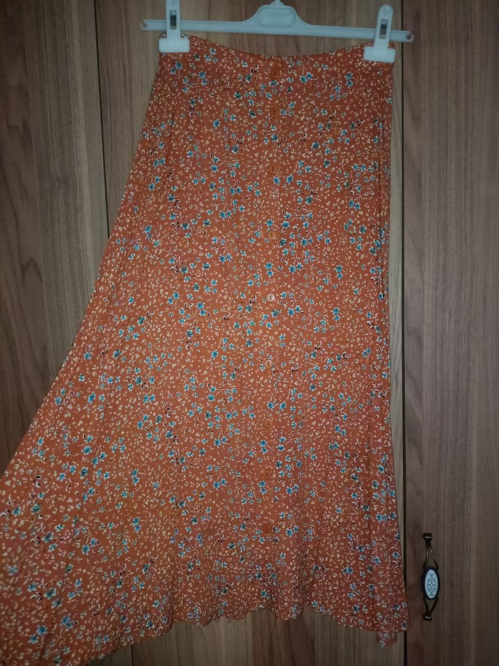 Midi Çiçekli Etek - Görsel 2