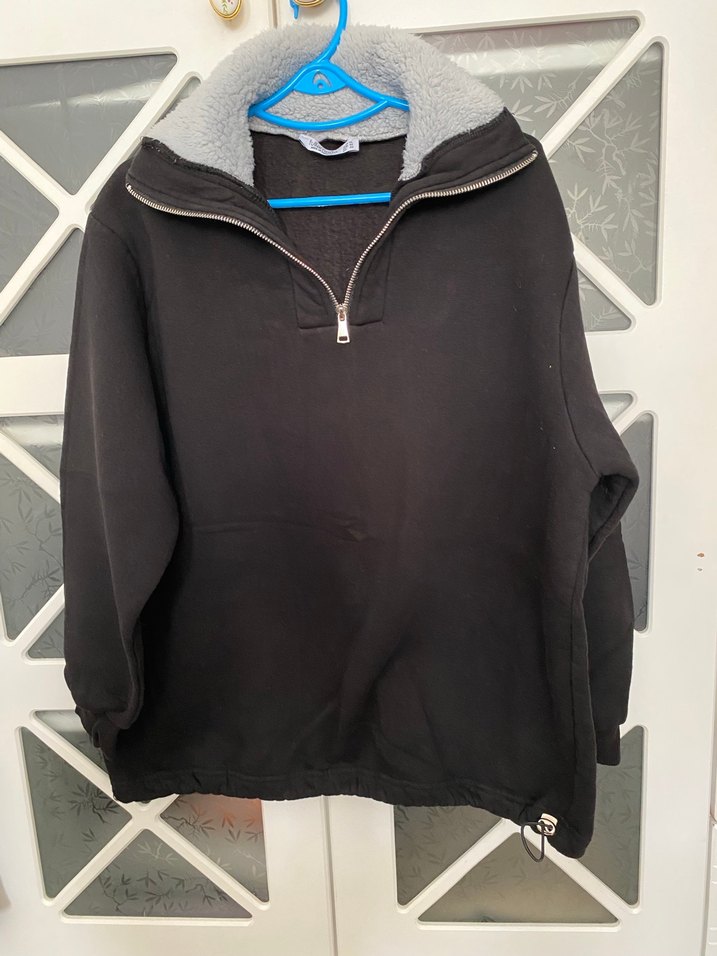 Gri Fermuarlı Kadın Street Wear Zincirli El Aksesuarı - Görsel 2