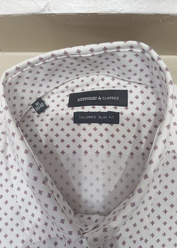 Altınyıldız Beyaz Desenli Kısa Kollu Erkek Gömlek - Görsel 3