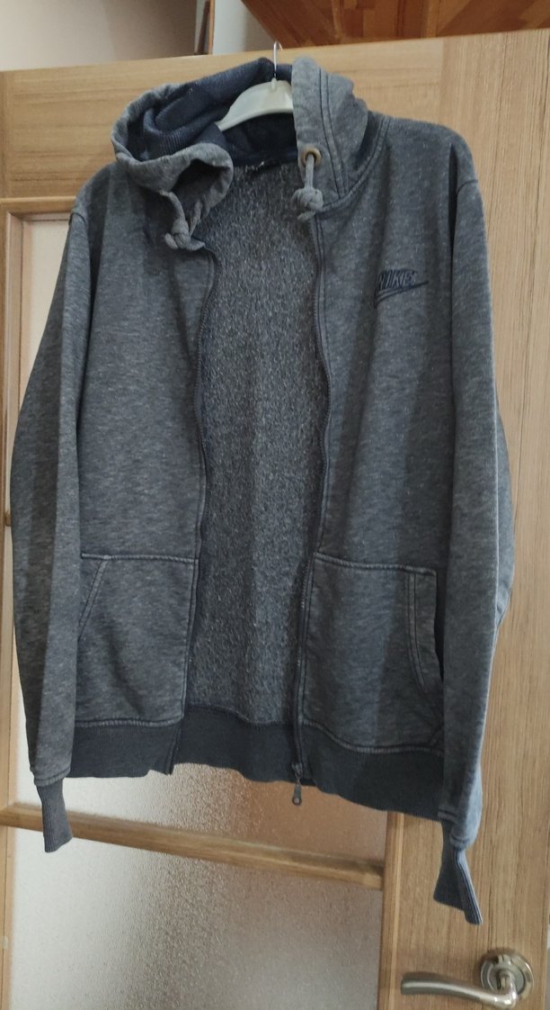 Nike Gri Fermuarlı Erkek kapşonlu hırka - Görsel 2