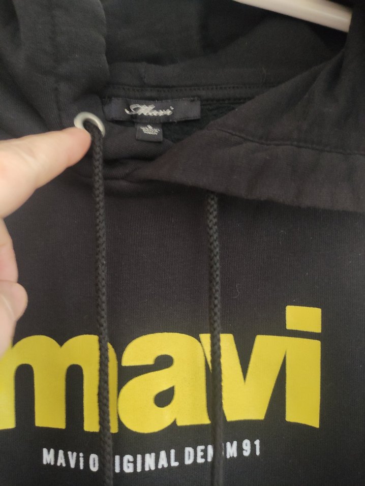 Siyah Kapüşonlu Orjinal yıkandı kullanılmadı - Görsel 2