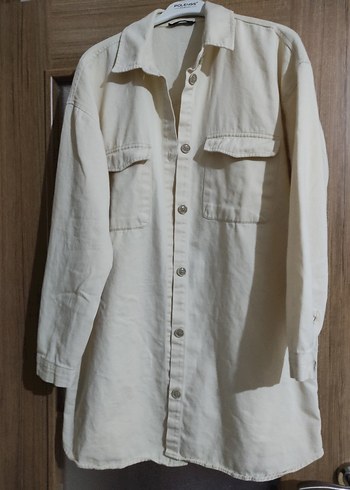 DeFacto kot gömlek Krem - Görsel 2