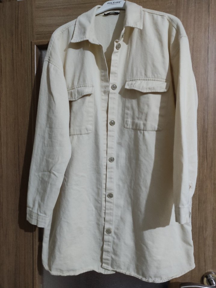 DeFacto kot gömlek Krem - Görsel 2