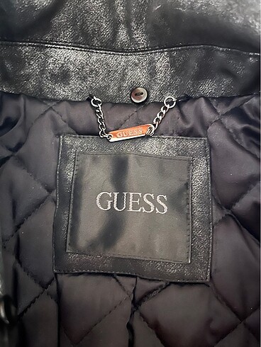 l Beden gri Renk GUESS KOYU GRİ KISA DERİ MONT