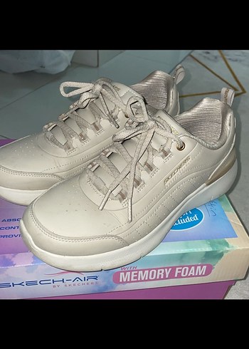 Skechers Skechers Bej renk Platform Topuklu Bağcıklı Spor Ayakkabı