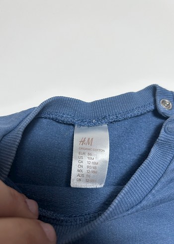 H&M 12-18 Ay Mavi Sweatshirt - Görsel 2