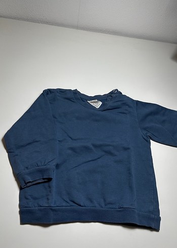 H&M 12-18 Ay Organik Mavi Sweat - Görsel 2