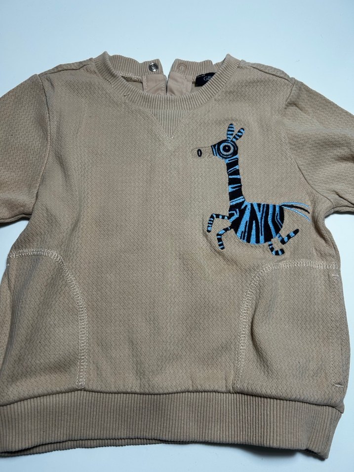 GB Bibi 18 Ay Zebra Desenli Sweat - Görsel 2