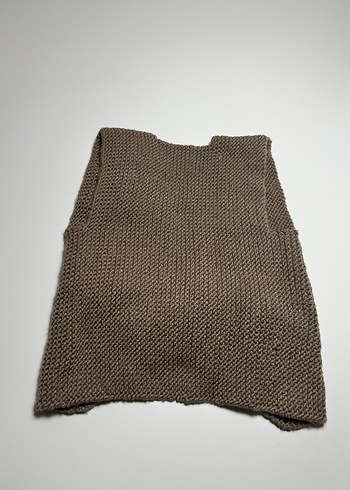 El Örmesi 0-12 Ay Kahverengi Bebek Yeleği - Görsel 3