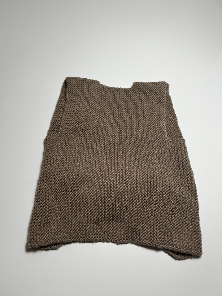 El Örmesi 0-12 Ay Kahverengi Bebek Yeleği - Görsel 3