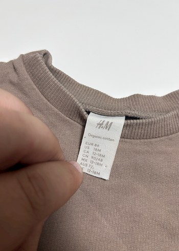 H&M kahverengi sweatshirt 18 ay - Görsel 2