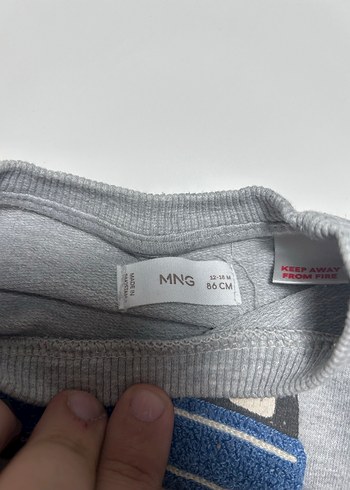 MNG 12-18 Ay Gri Köpekli Sweatshirt - Görsel 2