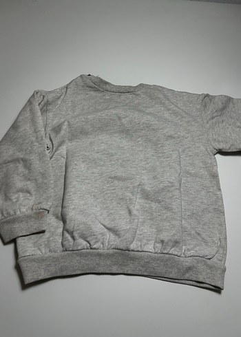 H&M gri sweatshirt 18 ay organik pamuk - Görsel 3