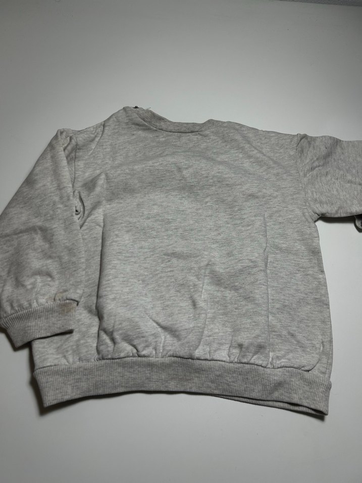 H&M gri sweatshirt 18 ay organik pamuk - Görsel 3