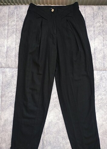 Siyah kumaş pantolon - Görsel 2