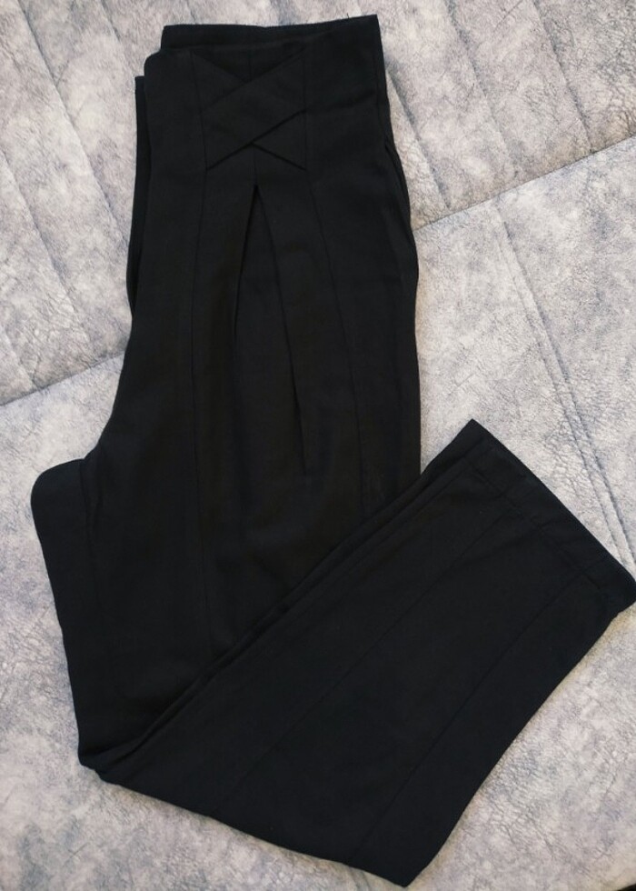 Siyah kumaş pantolon - Görsel 3