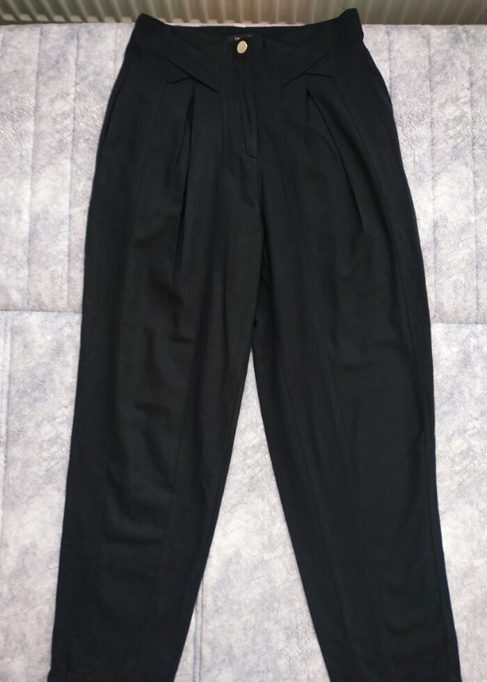 Siyah kumaş pantolon - Görsel 2