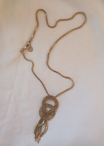 Accessorize Uzun Zincirli Yılan Desenli Altın Kolye
