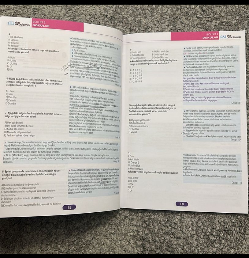 DUSAKADEMİ FİZYOLOJİ Hızlı Tekrar Soru Bankası - Görsel 2