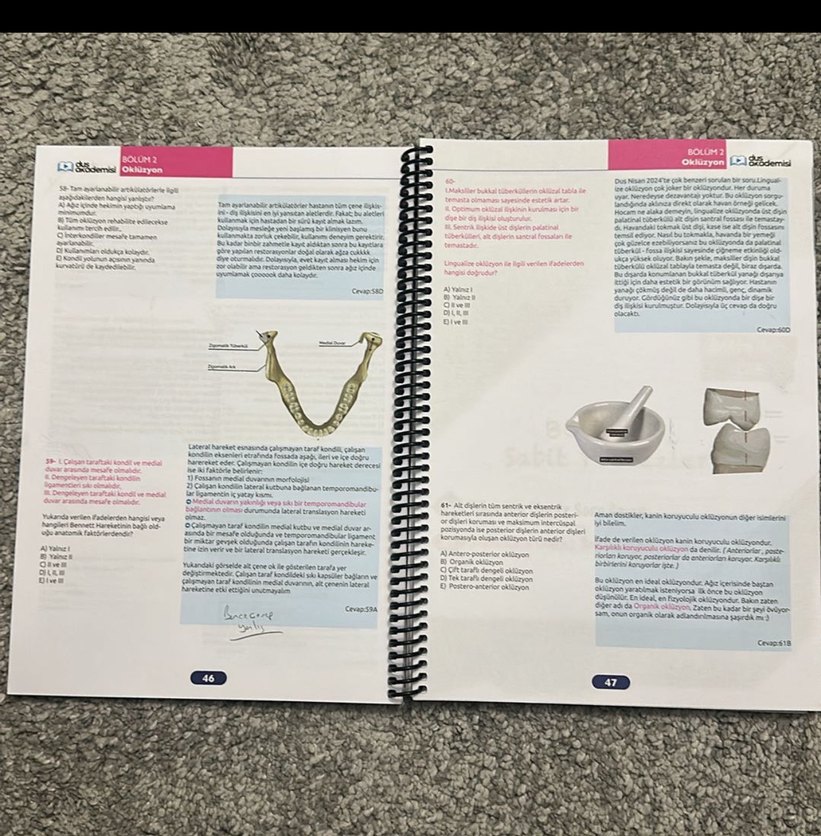 DUSAKADEMİ Protetik Diş Tedavisi Hızlı Tekrar Soru Bankası - Görsel 2