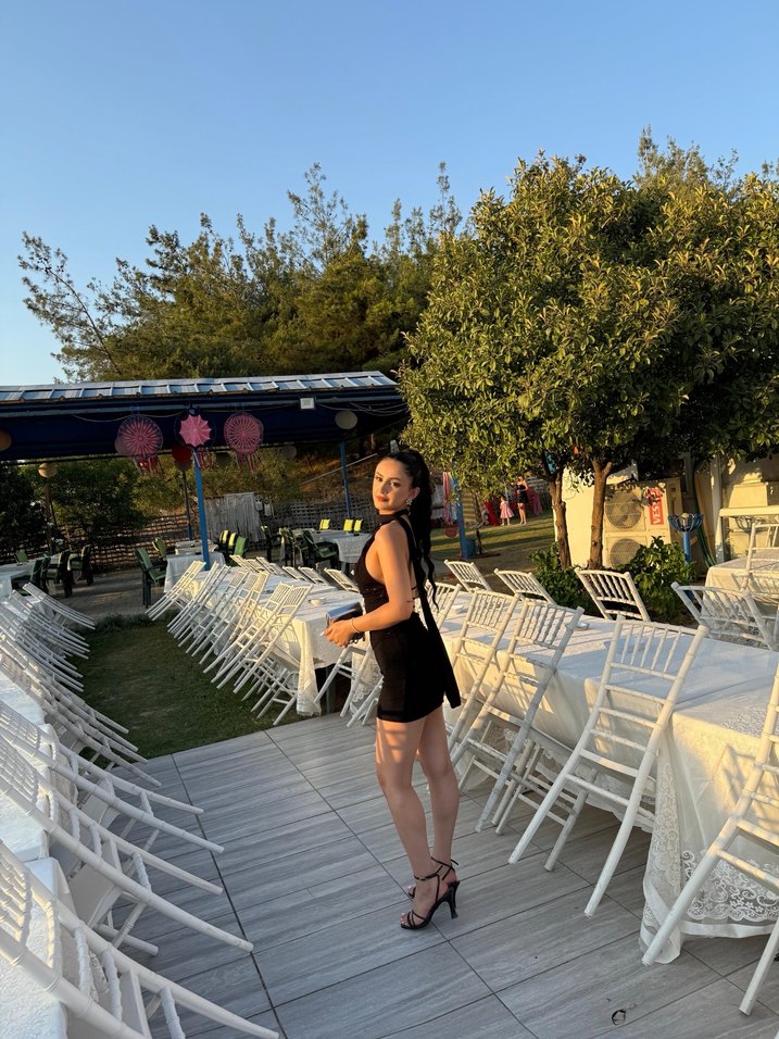 Siyah Mini Drapeli Straplez Kadın Elbise - Görsel 2