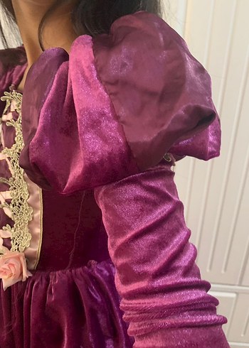 Mor Gotik Kız Çocuk Abiye Elbise - Görsel 4