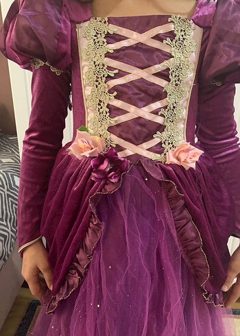 Mor Gotik Kız Çocuk Abiye Elbise - Görsel 2