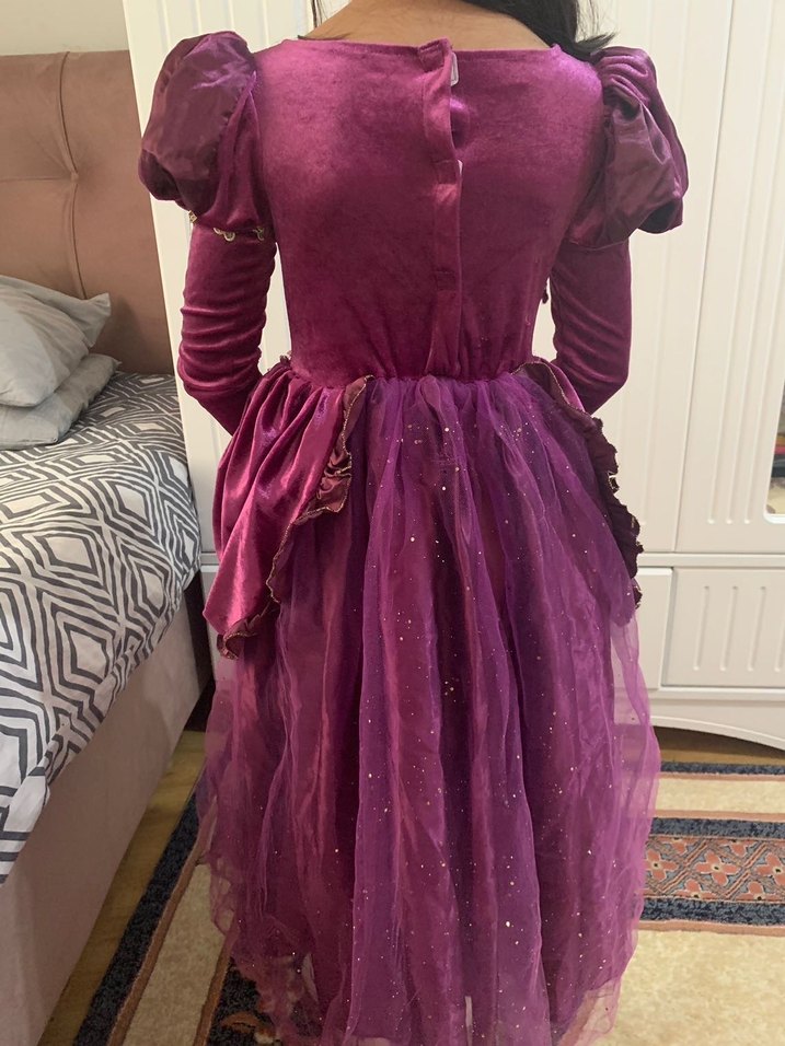 Mor Gotik Kız Çocuk Abiye Elbise - Görsel 5