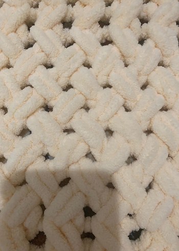 Bebekler için örgü beyaz battaniye - Görsel 3