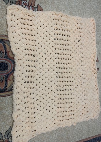 Bebekler için örgü beyaz battaniye - Görsel 2