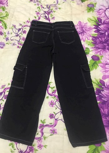 Diğer Siyah Kadın Bol Kesim Street Wear Pantolon