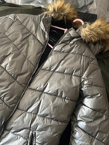36 Beden gri Renk Şişme mont