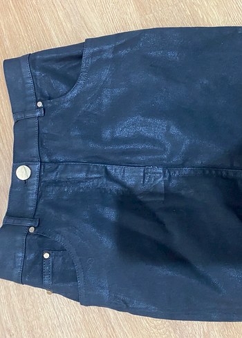 Siyah Deri etek - Görsel 2